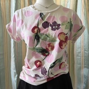 Sportmax Max Mara T-shirt Cherry Pink Polka Dot Pastel Size S